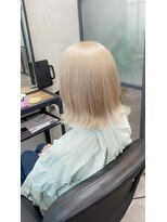 セシルヘアー なんば店(Cecil hair)&nbsp;抜きっぱなしブリーチ/外はねボブ/ブロンド/儀間