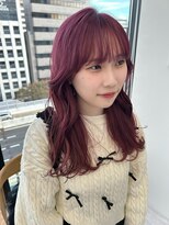 ビューナゴヤ 名駅(VIEW NAGOYA)&nbsp;ボブルフ/小顔/顔まわりカット/レイヤーカット/ピンクカラー