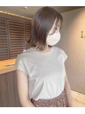 ぱつっとボブ 縮毛矯正 トリートメント 前髪カット