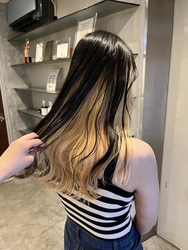 リトン(reton) インナーカラー×くすみベージュ