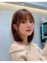 アビーファイブ(ABBEY 5)&nbsp;大人ボブ銀座レイヤーカット有楽町ミディアムボブベージュ