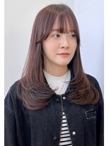 ロンド ボーイ 表参道(Lond BOY)&nbsp;イメチェン外ハネボブ美髪ワイドバングミディアムレイヤーカット