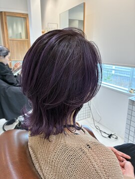 ファスナーグランデ(fustener grande) パープル　ワンブリーチ