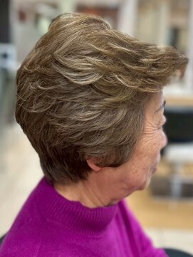 ヘアークリアー 春日部 ミセス 華やかショートスタイル×パーマブロー