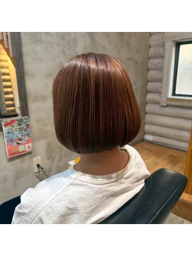 クレエ ヘアー デザイン(creer hair design) 大人可愛い丸み立体感ボブ×ブラウン艶カラー20代30代40代