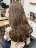 〇オリーブベージュ ブリーチなし 透明感カラー ベージュ