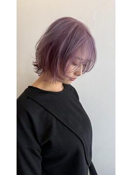 ヘアープレイス ヴィブ(hair place VIVE) 圧倒的透明感のピンクラベンダーとレイヤーボブスタイル★
