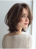 ◇大人可愛い20代30代40代50代前下がりショートボブ丸みショート