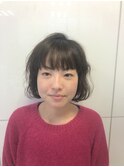 パーマ風ボブスタイル