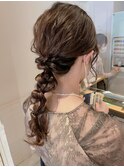 結婚式ヘア あみおろし ローポニー