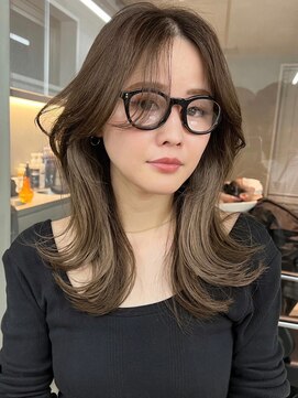 サイン 表参道(SIGN) ★イヤリングカラーマッシュウルフツヤ髪スタイルブルージュ