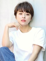 大人可愛い小顔ひし形クビレ丸みボブ20代30代40代大人ショート