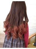 巻き髪アレンジカラー