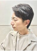 ナチュラルパーマ/癖毛風パーマ/アップバング/ツーブロ/20代30代