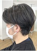 MEN'S HAIR &nbsp;センターパート　ツイストスパイラル　コンマヘア