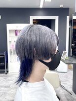 ホワイト 梅田(white)&nbsp;ツートンカラー/シルバー×ブルー