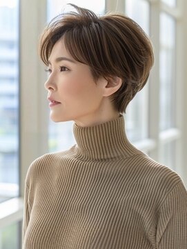 アルトリスト(Altruist Aging×HAIR&SPA) ☆イメチェンピンクベージュアンブレラカラー前髪クールショート