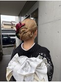 成人式ヘアメイクシニオン前撮りお呼ばれヘアスッキリアップヘア
