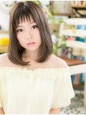 大人かわいい黒髪オン眉小顔エアストレートh3北浦和20代30代40代