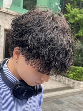 キングオブヘアバイノイズアンドフィフス 京都駅前店(KING of hair by NOISM&fifth) メンズパーマメンズカットセンターパートメンズマッシュウルフ