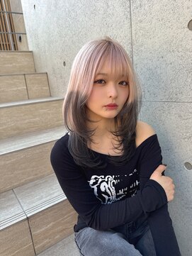 ロンド レア 天神大名店(Lond Le’a) イヤリングカラー/外ハネボブ /縮毛矯正/レイヤーボブ/艶髪