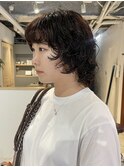 山本/ウルフパーマレイヤーカット顔周り前髪ウェーブ吉祥寺
