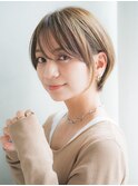 透明感ブラウンベージュ/ショートマッシュ