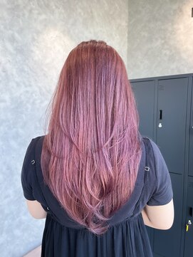 レイヤーカット/ピンクラベンダー/ブリーチ