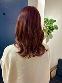 レッドブラウン【20代/30代/イルミナカラー/縮毛矯正/髪質改善】
