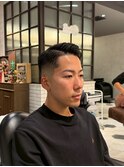 【BarBerBROS】サイドパート七三　フェードカット　バーバーヘア