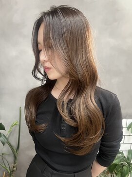 チュチュ(chuchu) ブリーチなしダブルカラー/韓国/顔まわり/レイヤー/東久留米