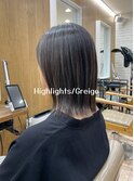 ハイライトグレージュ／ベースカラー７トーンアッシュグレージュ