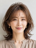サーカス バイ ビュートリアム 青山(CIRCUS by BEAUTRIUM)&nbsp;大人上品 ミディアムレイヤー ハイライトカラー 40代50代 表参道