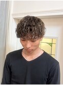 ツイスパ×ホワイトメッシュ｜メンズパーマ｜メンズカット