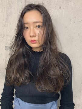 サロンドミルク 溝の口店(salon de MiLK) ＊ナチュラルウェーブ+暗髪