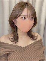 リアイス(Re:ICE) ミニウルフ/くすみブルー/流れるレイヤー/インナーハイライト