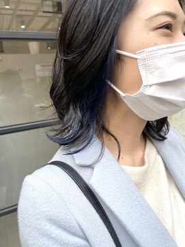 エイト 上野店(EIGHT ueno) 【EIGHT上野】日木[NIKI]_ブルーのインナーカラー