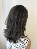 20代30代40代ナチュラルハイライト立体感アッシュ