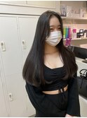 韓国黒髪ロングストレート×クセ気になる方にコスメストレート