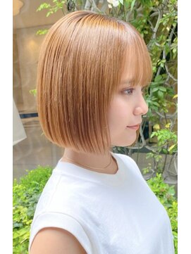 ロンドルーチェ 心斎橋(Lond luce) ダークアッシュ/ミディアムレイヤーカット［髪質改善/縮毛矯正］