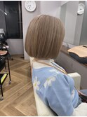 ブリーチ ベージュ ハイトーン ボブ 三宮 元町