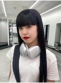 黒髪ロング/ストレートロング