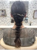 編み下ろし／結婚式お呼ばれヘア/参列ヘア/二次会ヘア