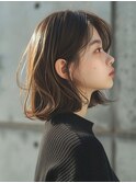 【Luana梅田】大人ミディアムボブ、ミルクブラウン