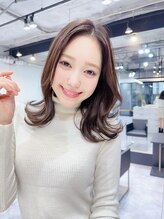 ファンナギンザ(FaNNa ginza) 韓国/センター分け/フェミニン/小顔/外ハネ　髪質改善