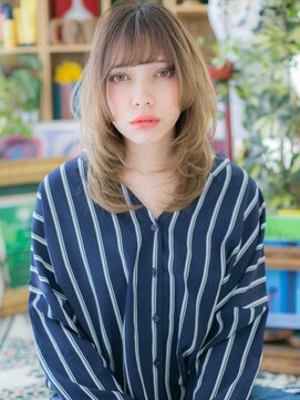 カバーヘア ブリス 川口(COVER HAIR bliss) 外国人風インナーハイライト小顔3Dレイヤーc6川口20代30代40代