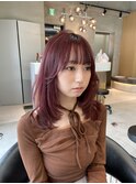 韓国風/透明感カラー/レイヤーカット/ハッシュカット/顔周り
