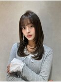 ウェーブミディアムメルティカラー×レイヤーカット韓国 銀座