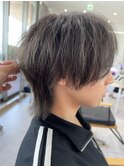 グレージュ中性ウルフ 【メンズサロンZina 天神】