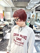 テテ(TETE) ショート/マッシュショート/ワインレッド